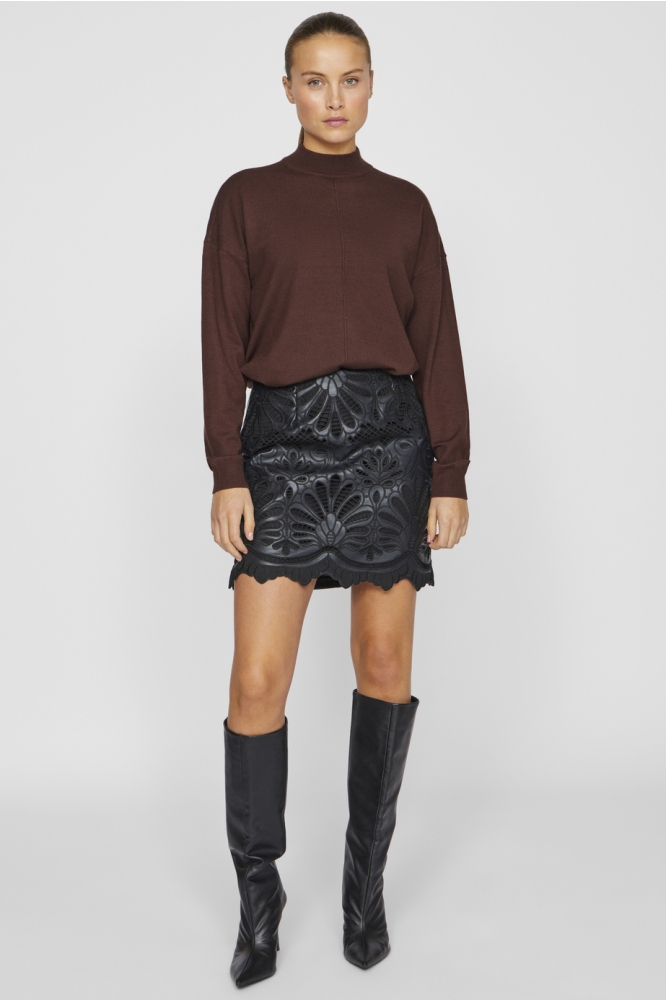 VIPAZ HW COATED SKIRT 14102686 BLACK BEAUTY